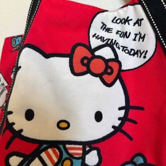 Hello Kitty Tote Bag – Red Roller Skating Design – Sanrio Shoulder Bag - Picture 2 of 10